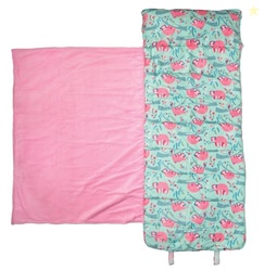 Stephen Joseph, Toddler All Over Print Nap Mat with Soft Blanket and Removable Pillow for Boys & Girls, Kids Sleeping Bag for Elementary, Daycare, Preschool with Carry Handle, Sloth