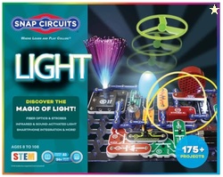 Snap Circuits Light Electronics Exploration Kit | Over 175 Exciting STEM Projects | Full Color Project Manual | 55+ Snap Circuits Parts | STEM Educational Toys for Kids 8+