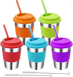 STAINLESS STEEL KIDS CUPS, 5 PACK 