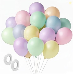 PASTEL BALLOONS LATEX PASTEL BIRTHDAY DECORATIONS 100 PACK 