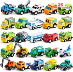 JOYIN 25 Pieces Pull Back Cars and Trucks Toy 