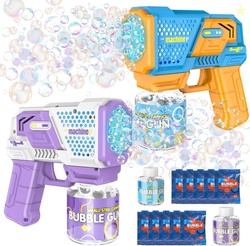 BUBBLE GUN WITH LIGHTS  WITH 2 BOTTLES 10 BAGS REFILL(2 PACK)