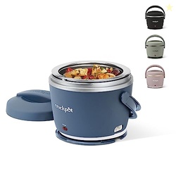 Crock-Pot 20-Ounce Electric Lunch Box, Portable Food Warmer, Faded Blue, Perfect for Travel, Car, On-the-Go, Keeps Food Warm, Spill-Free, Dishwasher-Safe, Ideal Gift for Men and Women
