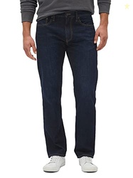GAP Mens Straight Fit Jeans, Dark Wash, 36W x 34L US