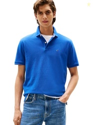 Tommy Hilfiger Men's Short Sleeve Polo Shirt in Classic Fit Cobalt Heather