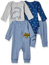 Carter's Baby Boy's 4-Piece Gift Set Pants, Blue Dino, 3 Months