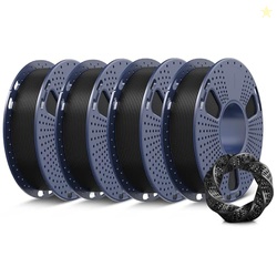 SUNLU PLA+ 3D Printer Filament Bundle, 0.25kg Each Spool, Total 1kg, Mini Spool, PLA Plus Filament 1.75mm, 4 Packs, Black*4