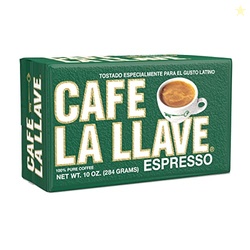 Cafe La Llave Dark Roast Ground Espresso Coffee 10 oz Bricks Bold Cuban-Style Blend Moka Pot Espresso Drip Strong Rich Flavo