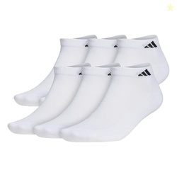 adidas Mens Athletic Cushioned Low Cut Ankle Socks (6-Pair Pack)