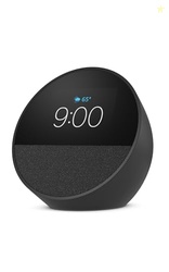 Amazon Echo Spot (newest model), Great for nightstands, offices and kitchens, Smart alarm clock with Alexa+ Early Access, Black
