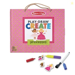 Melissa & Doug Natural Play: Play, Draw, Create Reusable Drawing & Magnet Kit  Princesses (54 Magnets, 5 Dry-Erase Markers) - FSC Certified