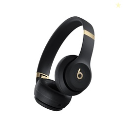 Beats Solo 4 - Wireless On-Ear Bluetooth Headphones, Up to 50-Hour Battery Life, Ultra-Lightweight Comfort, Powerful and Balanced Sound, Apple & Android Compatible - Black & Gold
