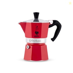 Bialetti - Moka Express: Iconic Stovetop Espresso Maker, Makes Real Italian Coffee, Moka Pot 6 Cups (6 Oz), Aluminium, Red