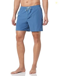 HUK mens Volley 5.5" Short | Elastic Waist Quick-Dry Swim Shorts, Titanium Blue, Medium