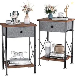VECELO Modern Versatile Nightstands, Set of 2