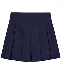 Izod Girls' School Uniform Pull-on Scooter Skirt with Undershorts, Knit Waistband & Functional Pockets, Wrinkle Resistant, Navy 976, 14