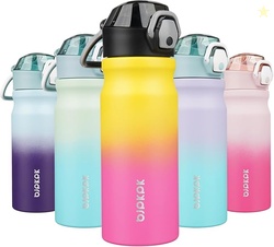 BJPKPK Stainless Steel Insulated Water Bottle with Straw Lid 