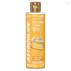 Astroglide Cake Flavored Personal Lubricant (8.5oz), Lube for Men, Women and Couples, Delicious Flavor, Hypoallergenic, Vaginal Safe, Condom Compatible