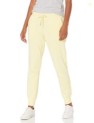 AMAZON ESSENTIALS WOMEN'S FLEECE JOGGER SWEATPANT (AVAILABLE IN PLUS SIZE), LIGHT YELLOW, X-SMALL