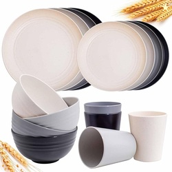 Rubtlamp Wheat Straw Dinnerware Set
