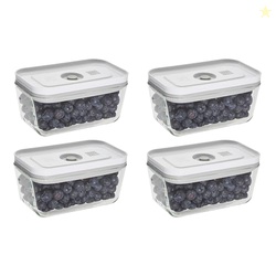 ZWILLING Fresh & Save 4-pc Small Glass Vacuum Sealer Food Storage Containers with Airtight Lids