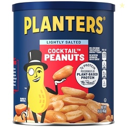 PLANTERS Dry Roasted Peanuts, Plant-Based Protein, Lightly Salted, Peanut Snack, 16 Oz Jar