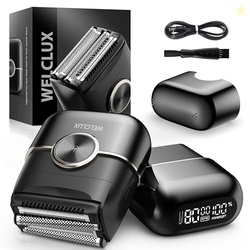 Electric Foil Shavers for Men: Mini Electric Razor with 4 Floating Blades & Big LED Display - Foil Shaver for Men with 2 Gears Adjustable - Face Shaver with IPX7 Waterproof,USB Type C