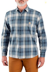 CARHARTT MEN'S RUGGED FLEX RELAXED FIT LIGHTWEIGHT LONG-SLEEVE SHIRT, THUNDERCLOUD, SMALL