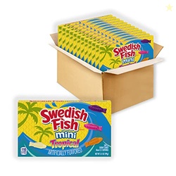 SWEDISH FISH Mini Tropical Soft & Chewy Candy, 12 - 3.5 oz Boxes