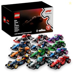 LEGO F1 Collectible Race Cars, 6 Pack - Building Set for Boys & Girls, Ages 6+ - Birthday Party Favor or Gift - Mystery Box W/Surprise F1 Car Toys - Travel Toys for Kids - 66796