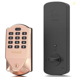Keyless Entry Door Lock Deadbolt, Supports 3 Admin and 20 User Codes,Smart Locks for Front Door, Stainless Steel, Anti-Peeping, Easy Installation for Apartments, Antique Copper