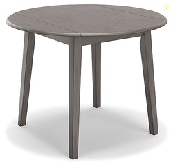 Signature Design by Ashley Shullden Casual Round Dining Small Drop Leaf Table, Seats up to 4, Gray