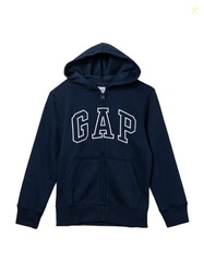 GAP Boys Logo Hoodie Hooded Full Zip Sweatshirt Tapestry Navy XS