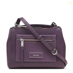 Calvin Klein Hadley Triple Compartment Crossbody, Plum, One Size