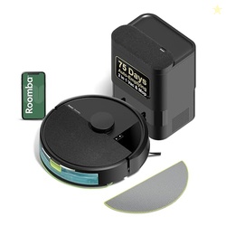 iRobot Roomba 104 2in1 Vacuum & Mop Robot - Self-Empties for 75 Days, Intense Power-Lifting Suction, Vacuums All Floors, Ideal for Pet Hair, LiDAR Smart Navigation Mapping, Mops Hard Floors