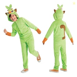 Disguise Grookey Pokemon Kids Costume, Official Pokemon Hooded Jumpsuit with Ears, Classic Size Extra Large (14-16)