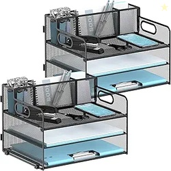 2 PACK 3-TIER PAPER LETTER TRAY ORGANIZER 