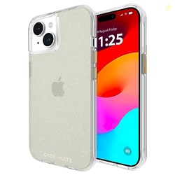 Case-Mate iPhone 15 Case - Sheer Crystal Champagne Gold [12ft Drop Protection] [Wireless Charging Compatible] Luxury Cover w/Cute Bling Sparkle for iPhone 15 6.1", Anti-Scratch, Shock Absorbent, Slim