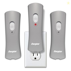 Energizer Flashlight LED Rechargeable Plug-in Light (3-Pack), Emergency Flashlight Auto-on Function, Power Outage Lights