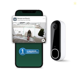 Arlo Video Doorbell 2K (2nd Gen, Latest Release), Wireless or Wired Option, 2-Way Audio, Night Vision, Head to Toe Video View, Package Detection, Person & Vehicle Recognition, 1-Month Secure Plan