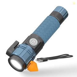 Energizer A-500 Rechargeable Flashlight, Auto Safety Seat Belt Cutter and Glass Breaker, IPX4 Water Resistant, Battery and USB Cable Included