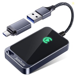 Jemluse Wireless CarPlay Adapter for Apple iPhone - Multi-User Seamless Connection for Convert Wired to Wireless Car Play Adapter - No Latency from iOS 10+ to Screen w/USB C (Gray)