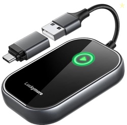 Wireless CarPlay Adapter for Apple iPhone, Converts Factory Wired CarPlay to Wireless CarPlay 2024 Upgrade Plug & Play Auto Connect for Cars from 2015 & iPhone iOS 10+ Black Not for Tesla & Andorid