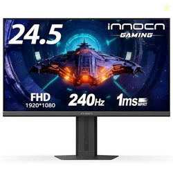INNOCN 24.5" Monitor 1920 x 1080p 240Hz 1ms Gaming PC Computer IPS Display HDR400 HDMI, DisplayPort, Height/Pivot Adjustable Stand, Mountable, Black - 25G2H Plus