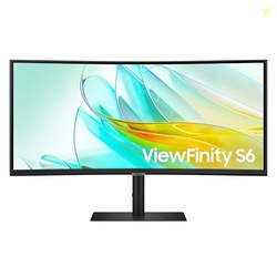 Samsung 34 ViewFinity S65UC, Ultra-WQHD, 100Hz, AMD FreeSync HDR10, KVM Switch Built in Speakers with USB-C Curved Monitor, LS34C654UANXGO, 2025