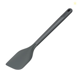 Zyliss E980222 Spatula Large, Sustainable Wheatstraw/Silicone, Spatula for Cooking and Mixing with Heat Resistant Silicone Head, Beluga Grey, 12.2" X 2.5", Dishwasher Safe, 5 Year Guarantee