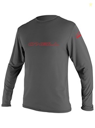 O'Neill Wetsuits Youth Basic Skins UPF 50+ Long Sleeve Sun Shirt, Graphite, 4