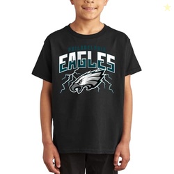 Philadelphia Eagles Team Lightning - Officially Licensed Kids Short Sleeve Fan T-Shirt for Boys & Girls
